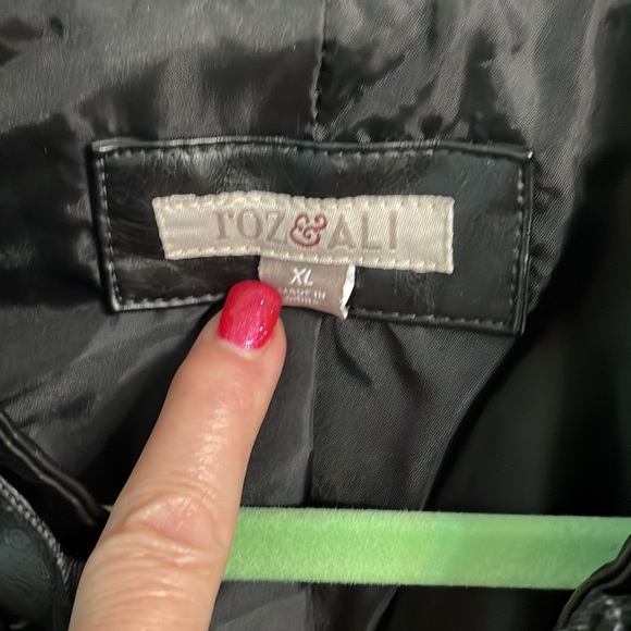 Like New Faux Leather Jacket by Roz & ALI - Picture 2 of 6